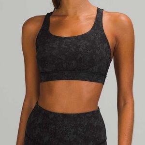 Lululemon Energy Bra Hideaway Camo Deep Coal Multi 4